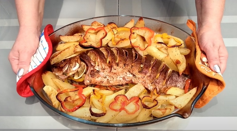 Риба с мед и вино
